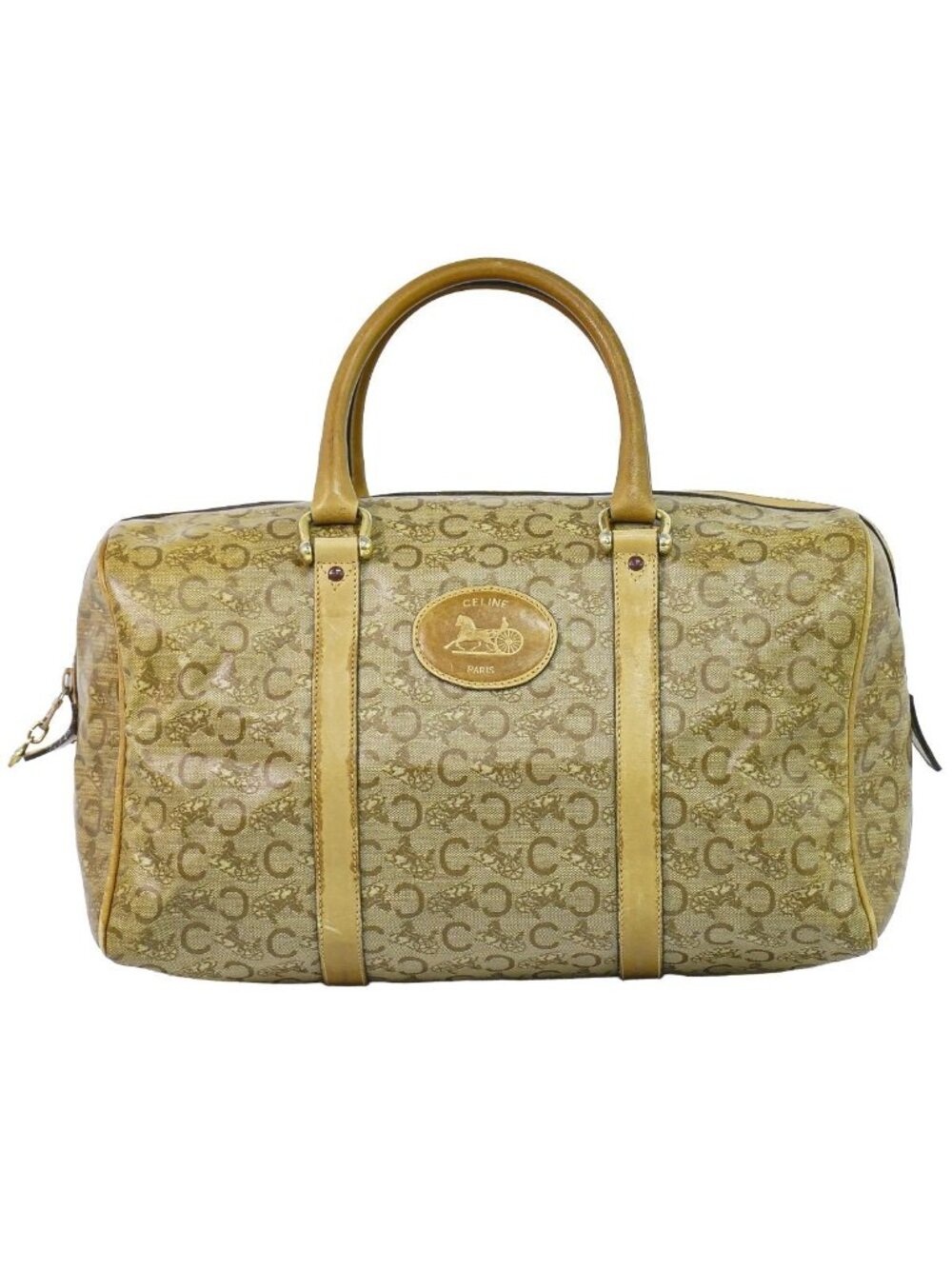 Celine C Sulky Boston Bag Beige
